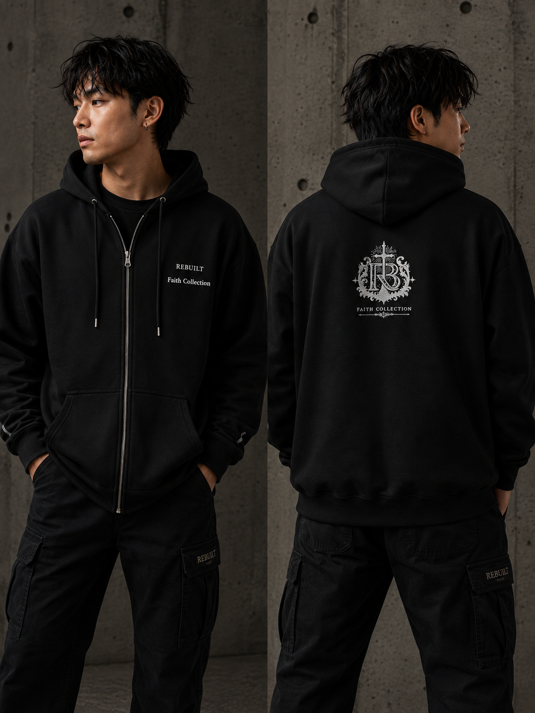 FAITH EMBLEM ZIP HOODIE