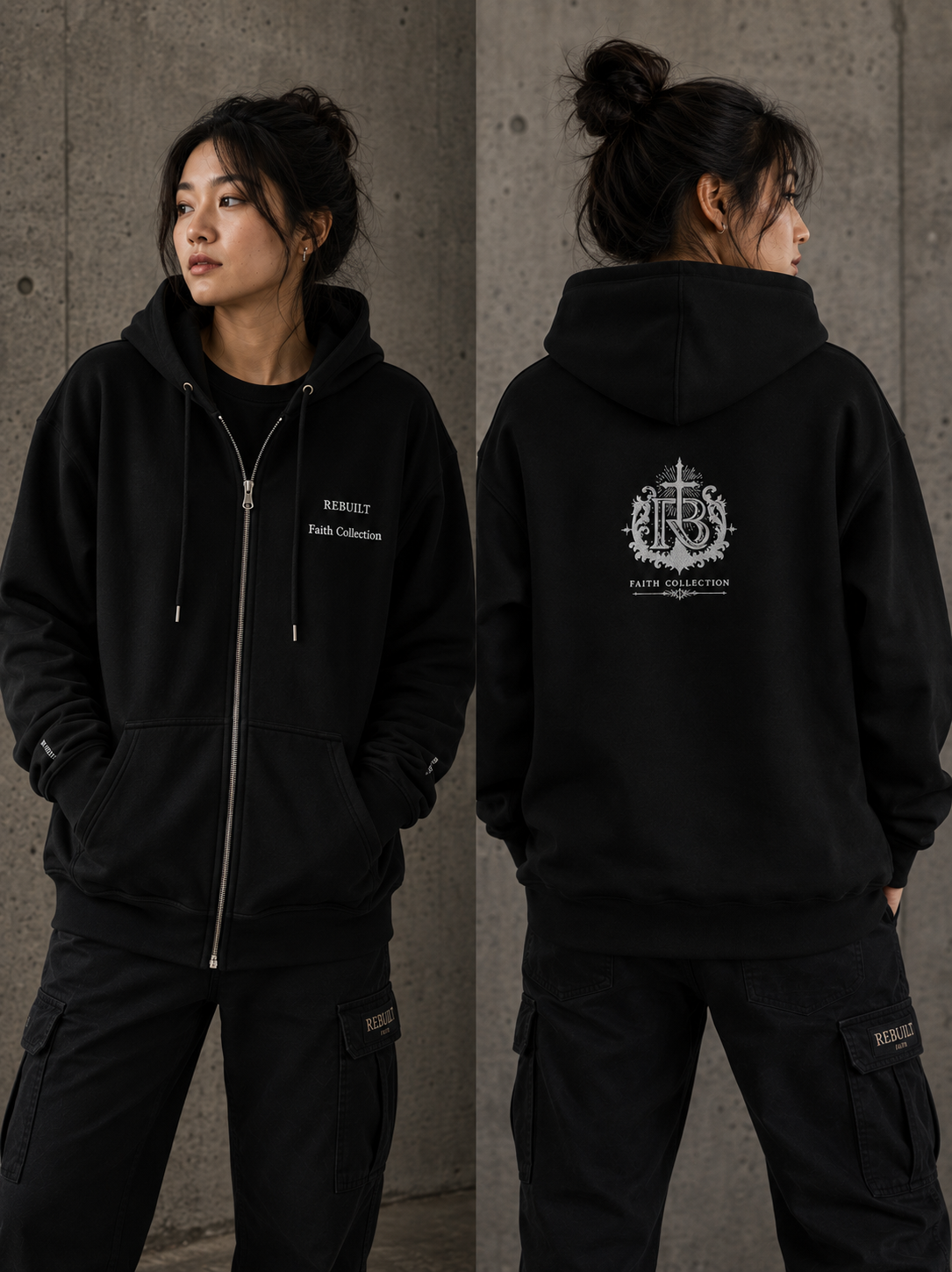 FAITH EMBLEM ZIP HOODIE